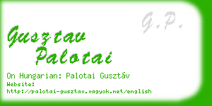 gusztav palotai business card