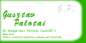 gusztav palotai business card